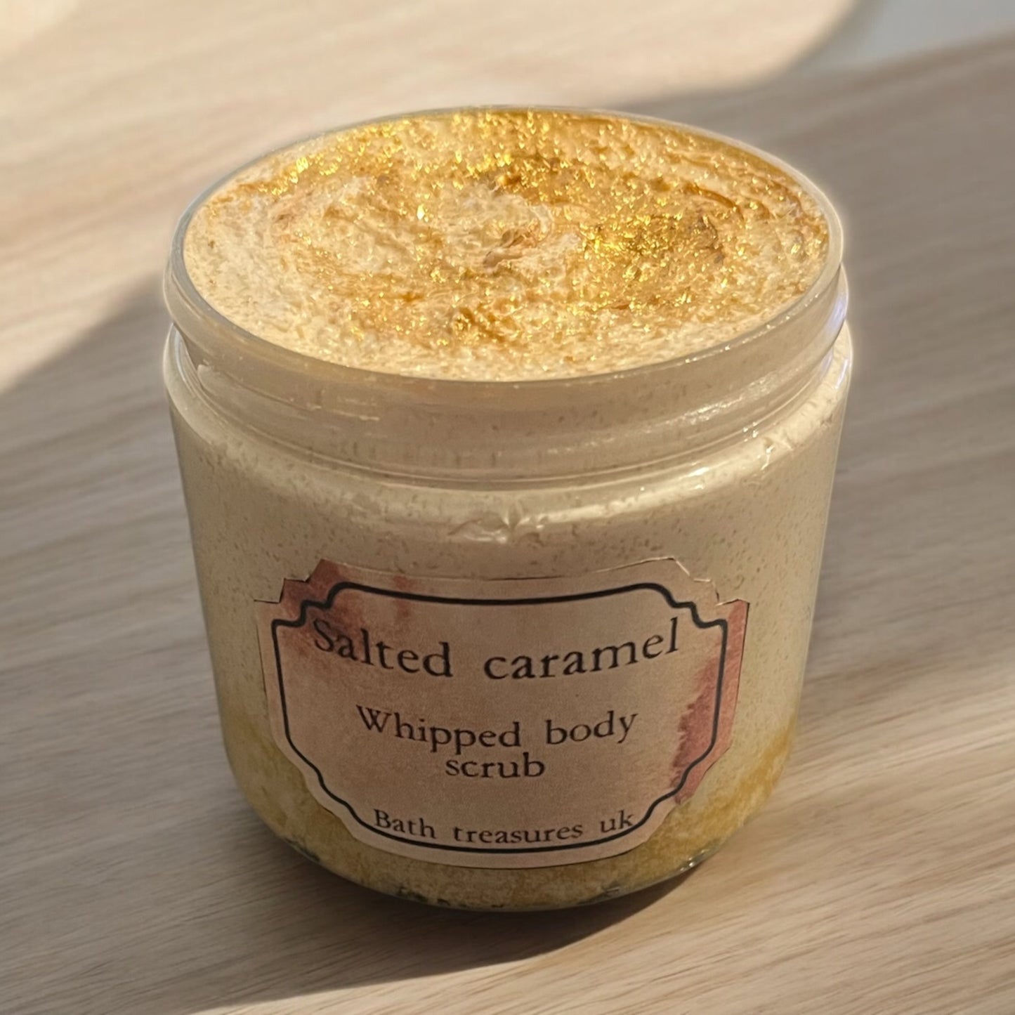 Salted caramel whipped body scrub 💫