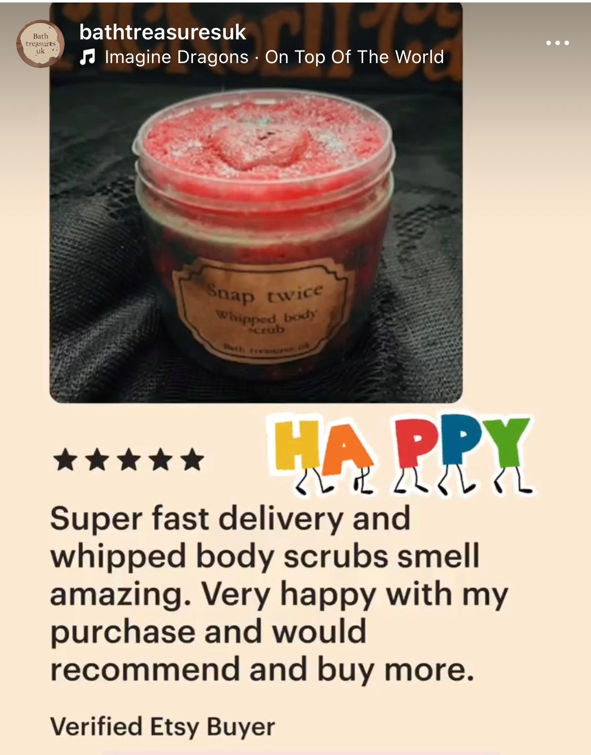 Snap twice whipped body scrub 💫