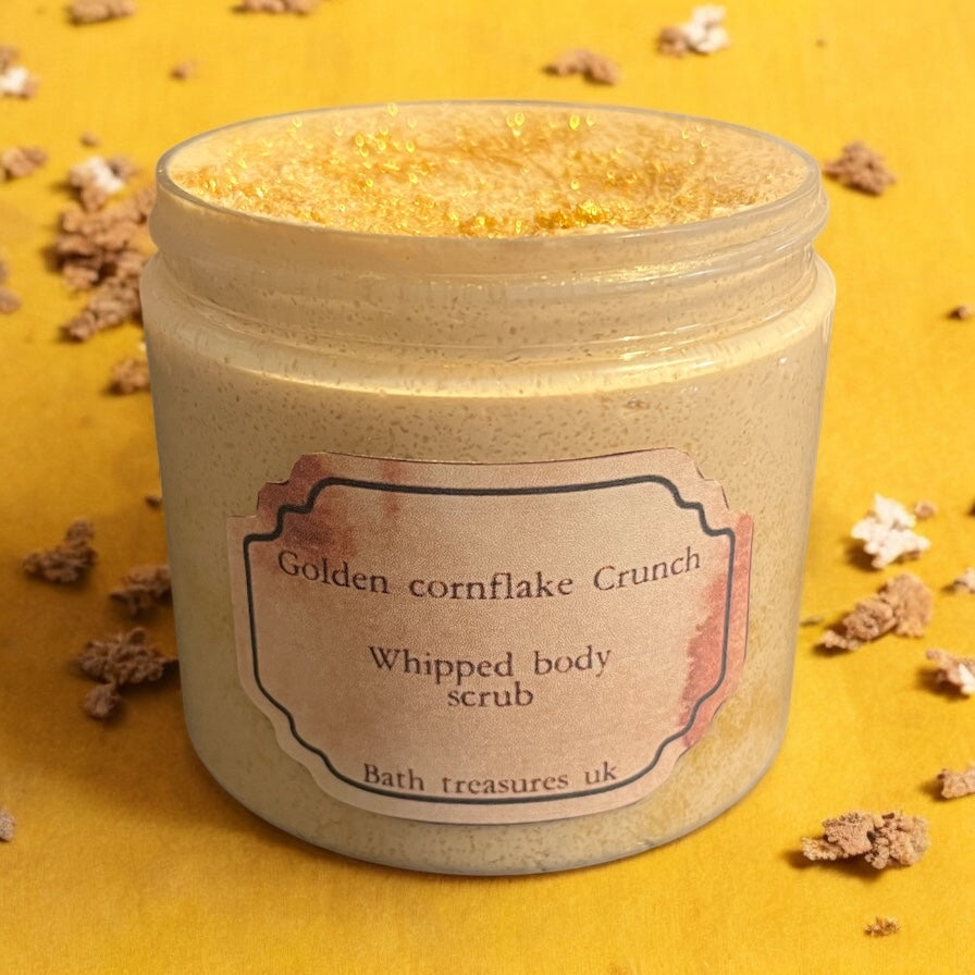 Golden cornflake crunch whipped body scrub 💫
