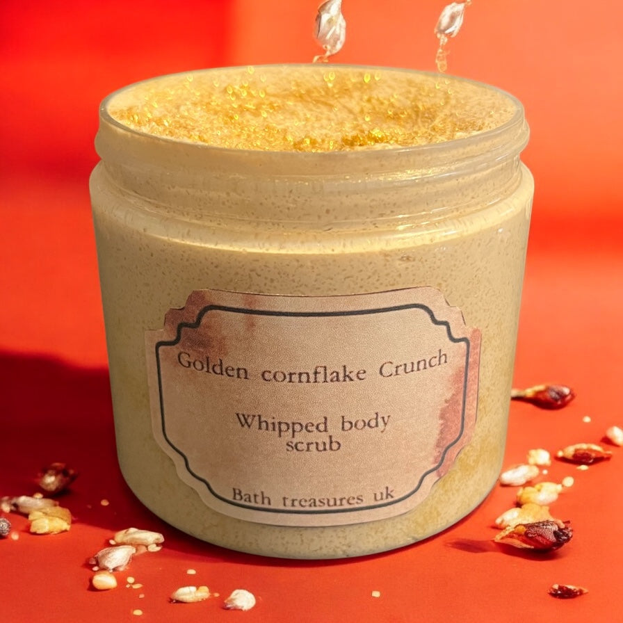 Golden cornflake crunch whipped body scrub 💫