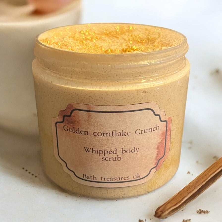 Golden cornflake crunch whipped body scrub 💫