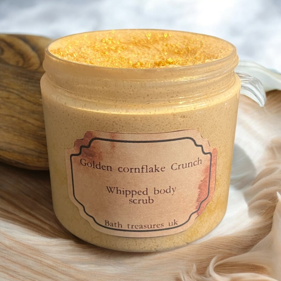 Golden cornflake crunch whipped body scrub 💫