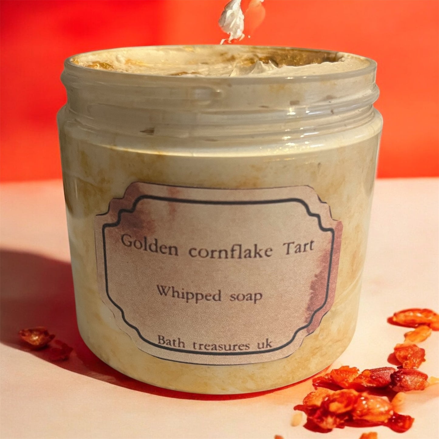Golden cornflake tart whipped soap 💫