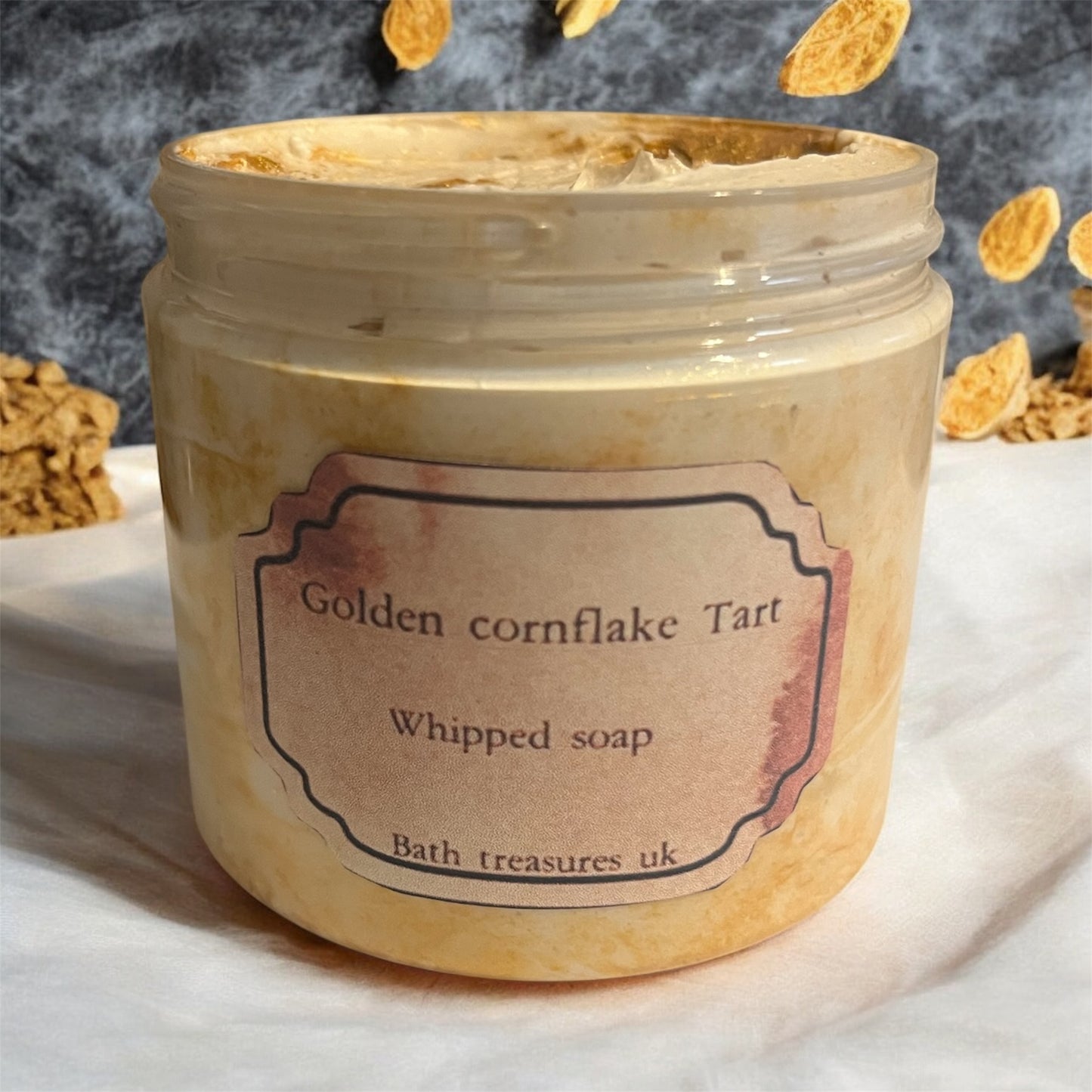Golden cornflake tart whipped soap 💫