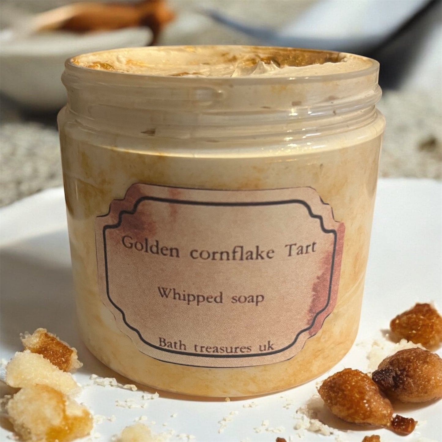 Golden cornflake tart whipped soap 💫