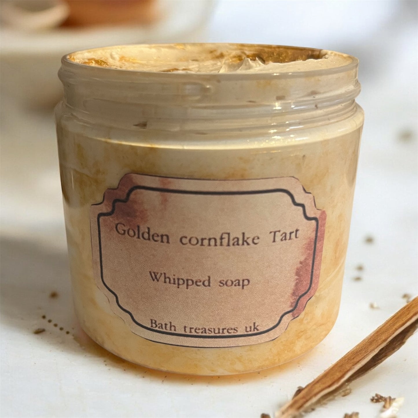 Golden cornflake tart whipped soap 💫