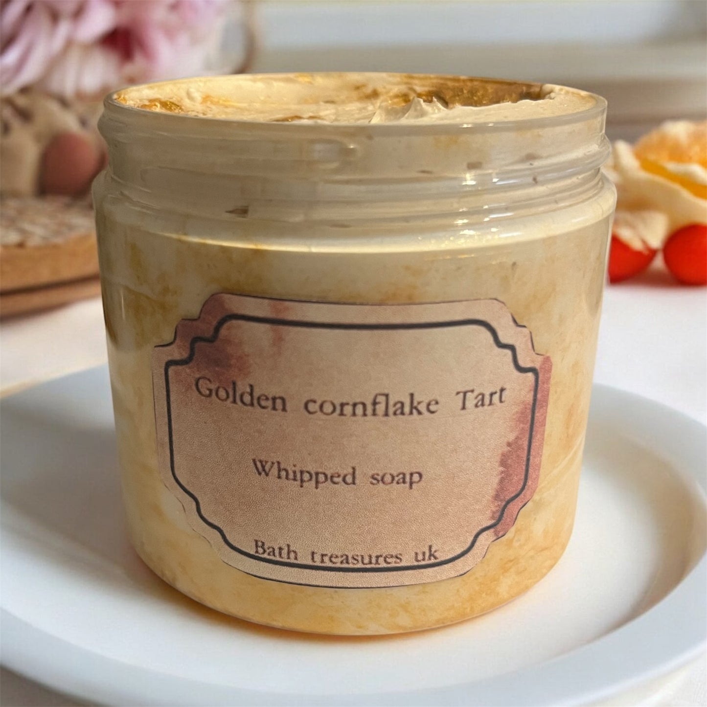 Golden cornflake tart whipped soap 💫