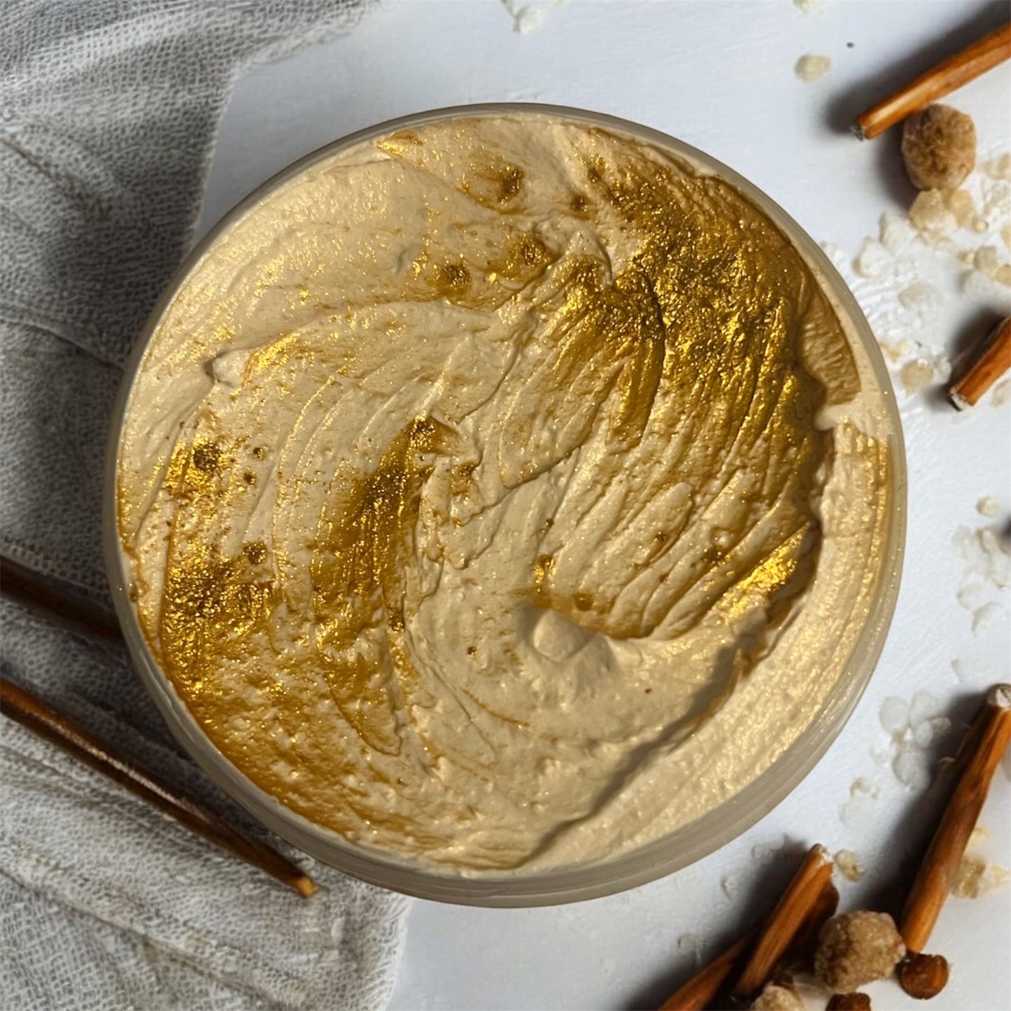 Golden cornflake tart whipped soap 💫