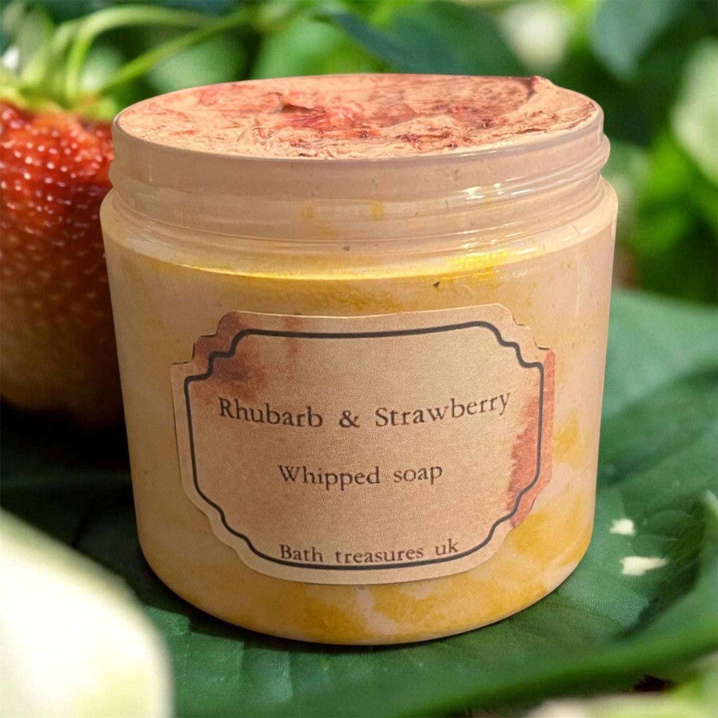 Rhubarb & Strawberry whipped soap 💫