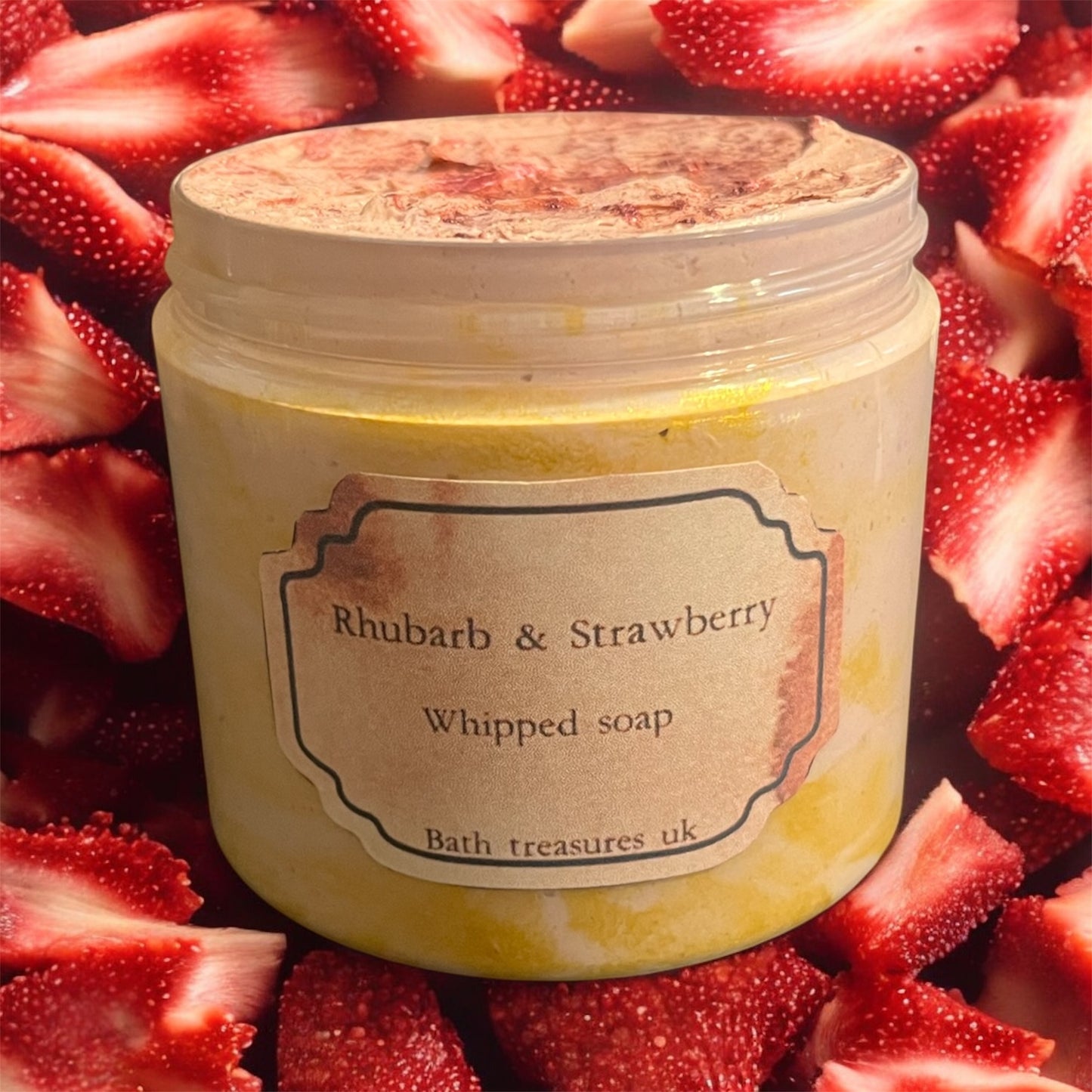 Rhubarb & Strawberry whipped soap 💫