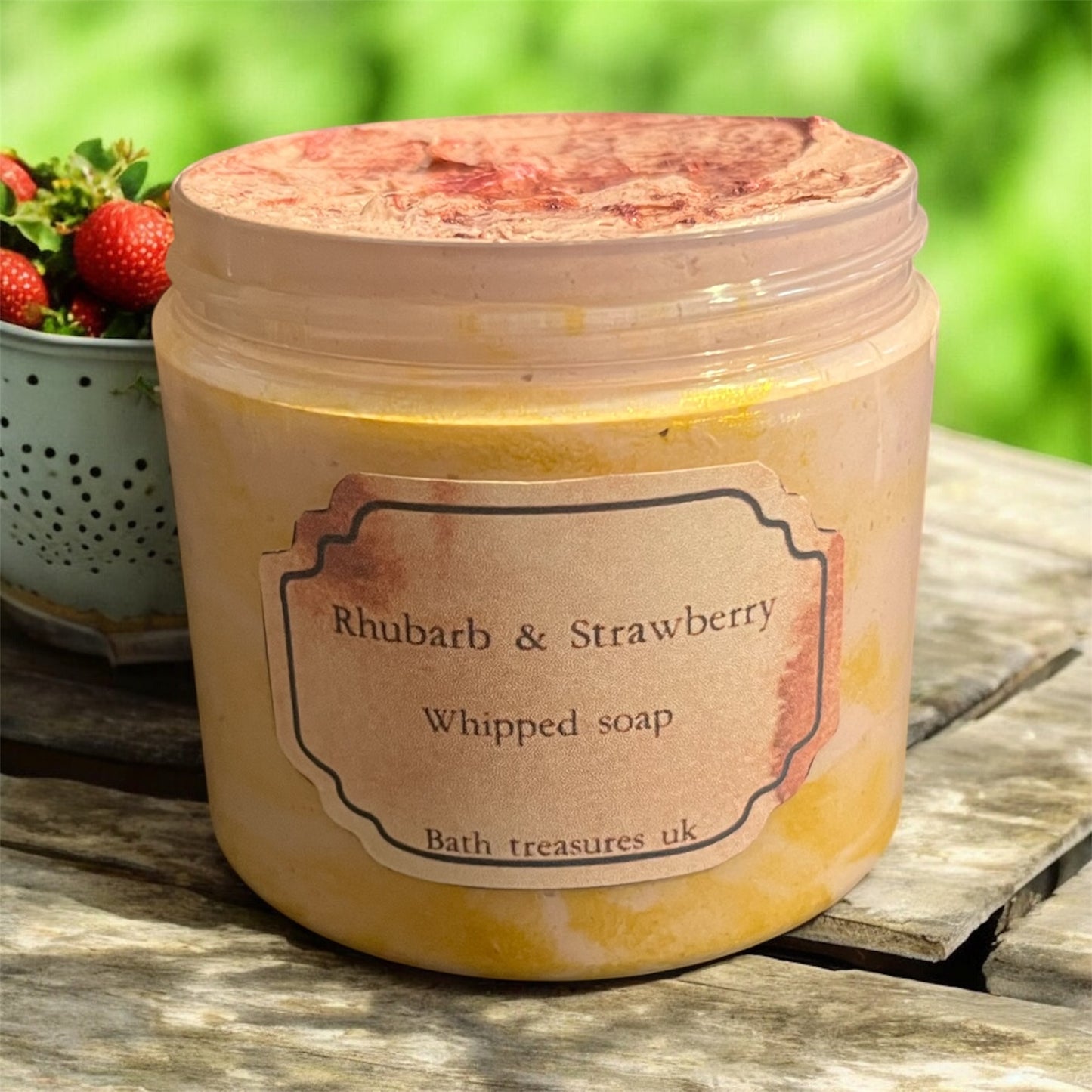 Rhubarb & Strawberry whipped soap 💫