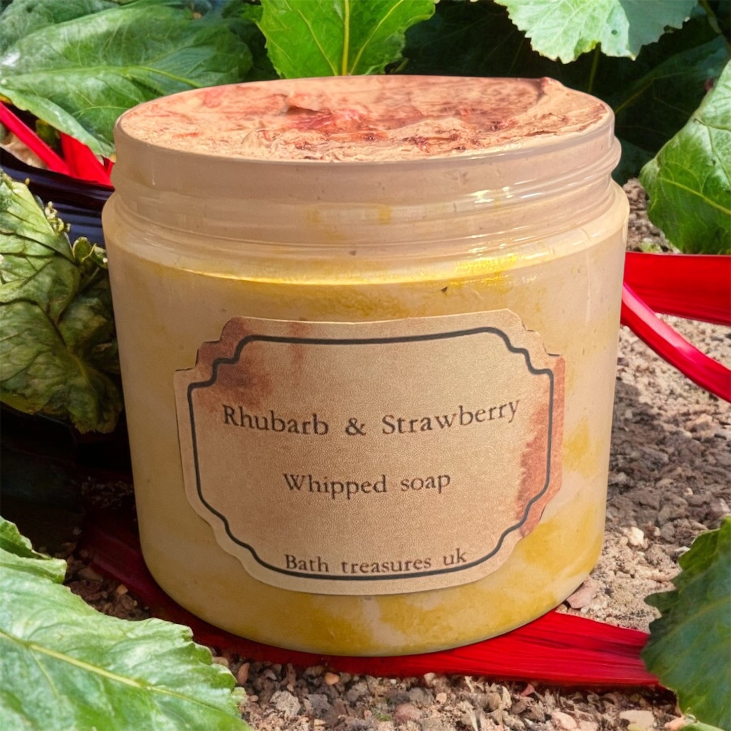 Rhubarb & Strawberry whipped soap 💫