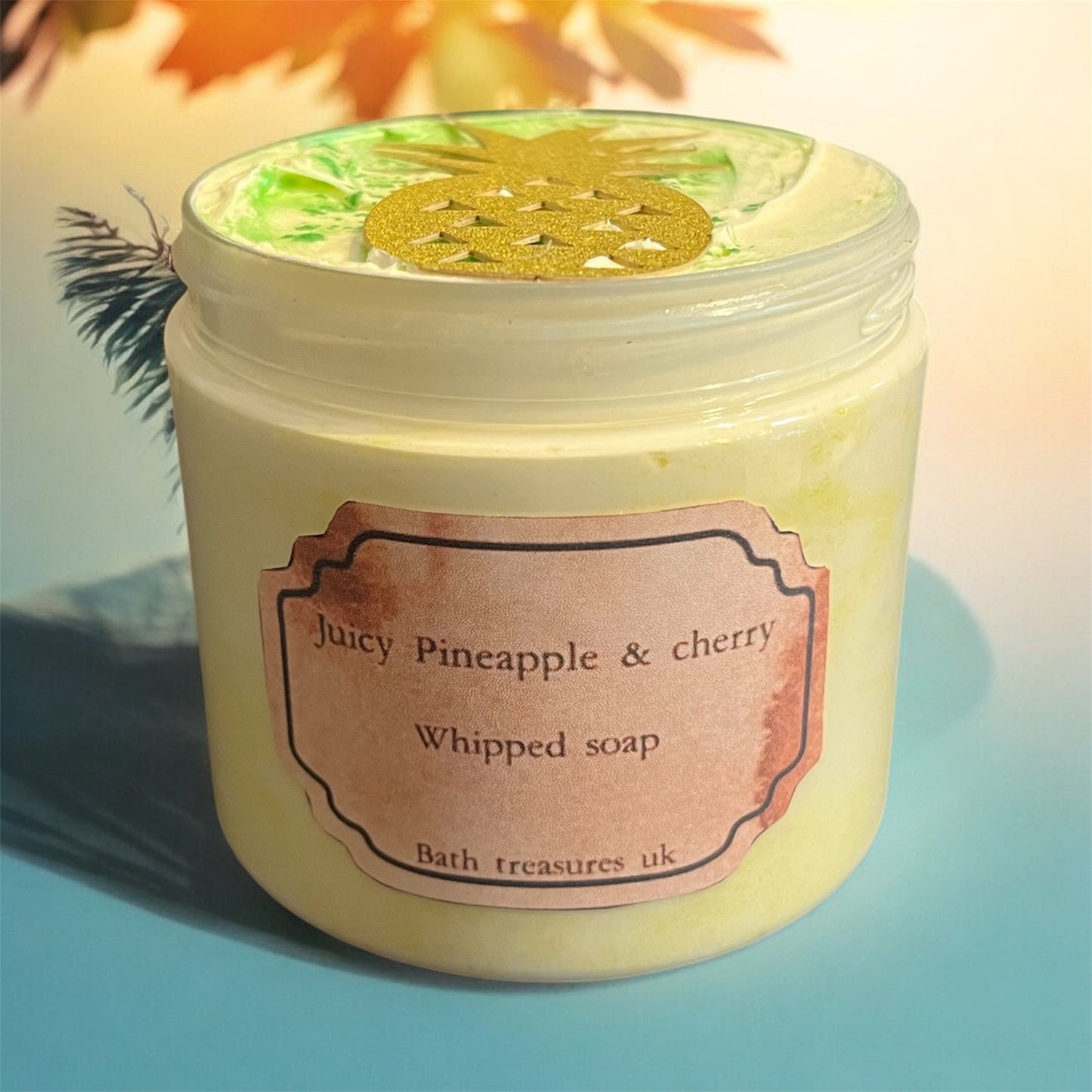 Juicy pineapple & Cherry whipped soap 💫