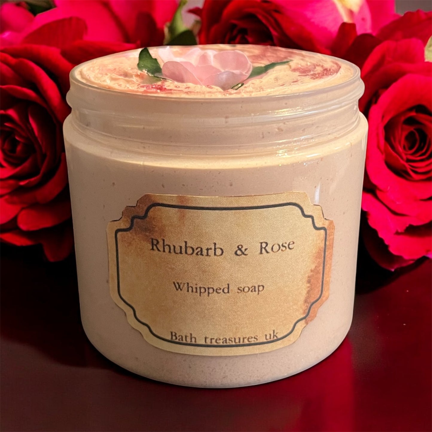 Rhubarb & Rose whipped soap 💫