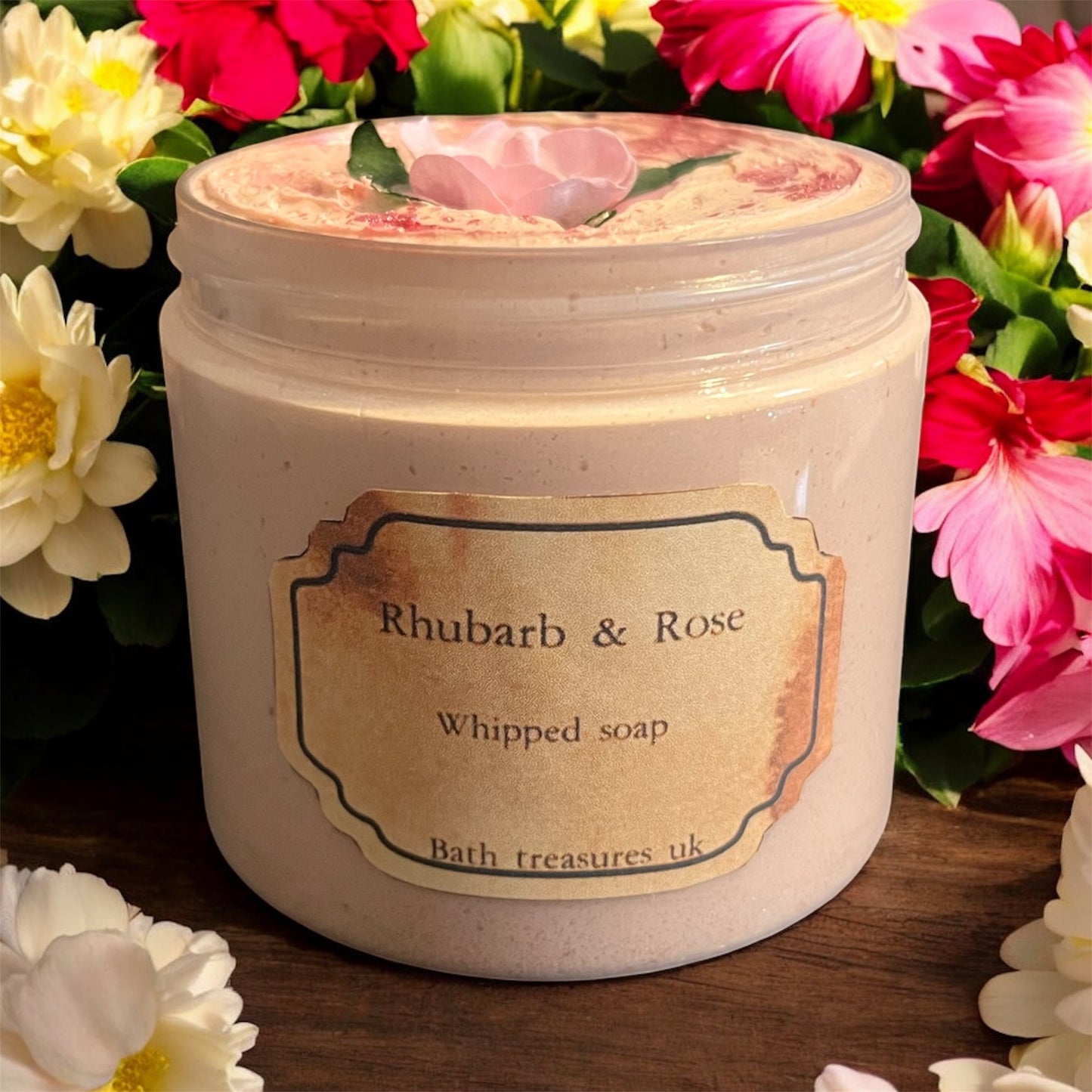 Rhubarb & Rose whipped soap 💫