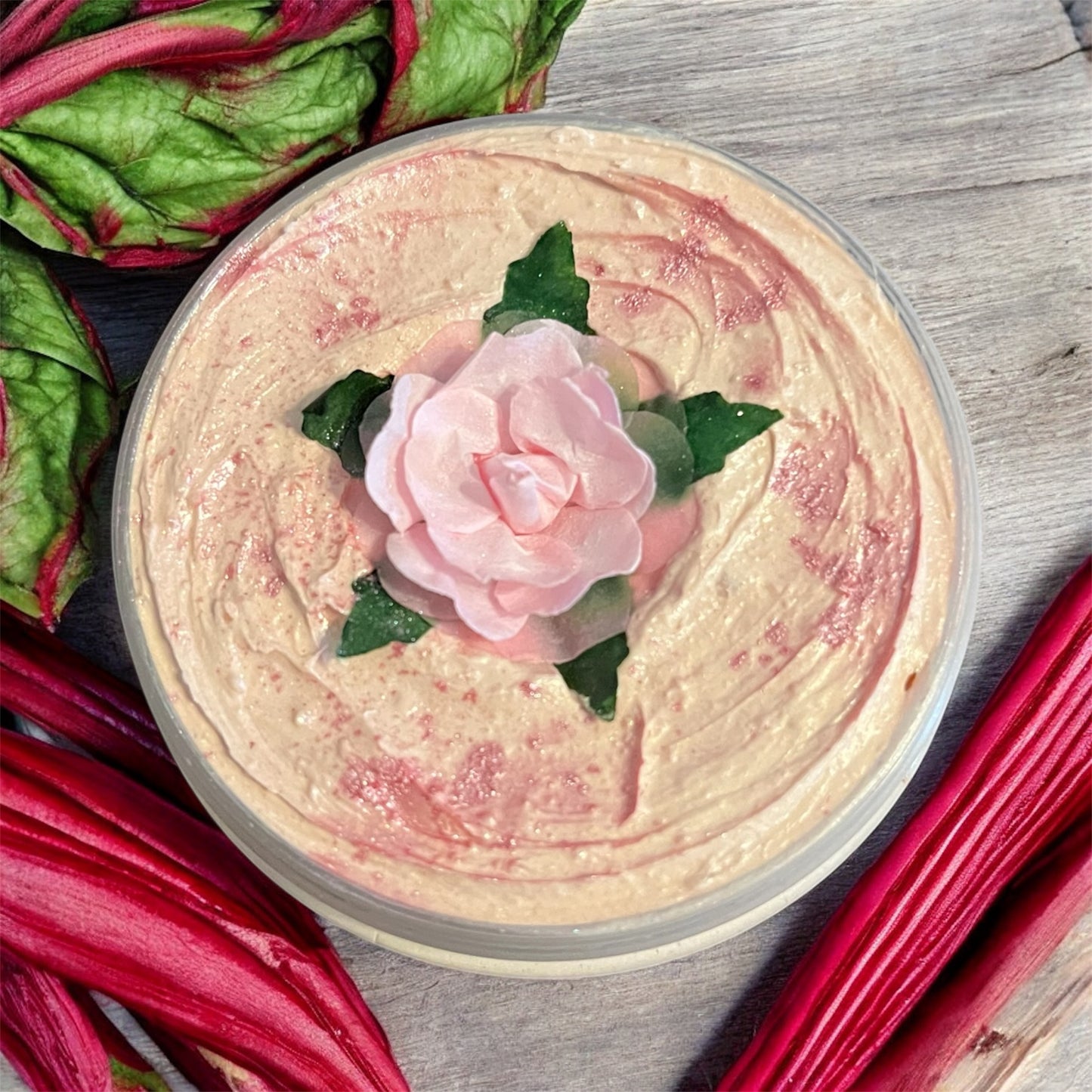 Rhubarb & Rose whipped soap 💫
