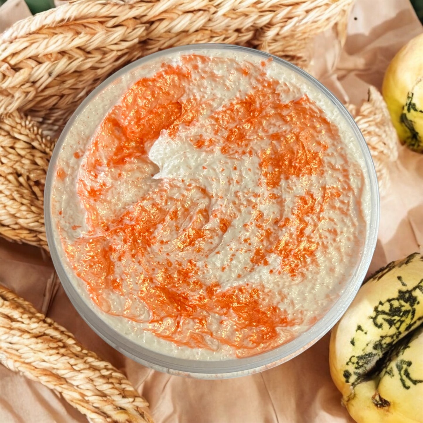 Spiced pumpkin & marshmallow whipped body scrub 💫