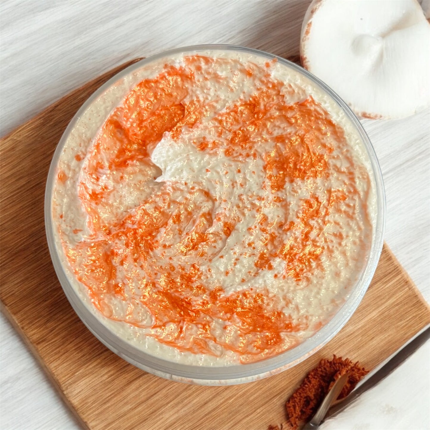 Spiced pumpkin & marshmallow whipped body scrub 💫