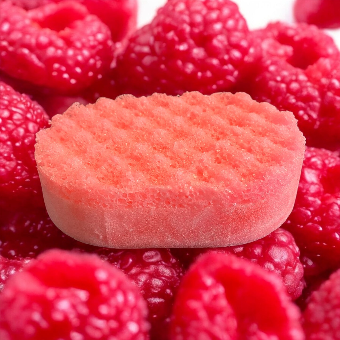 Marshmallow and raspberry soap sponge 💫