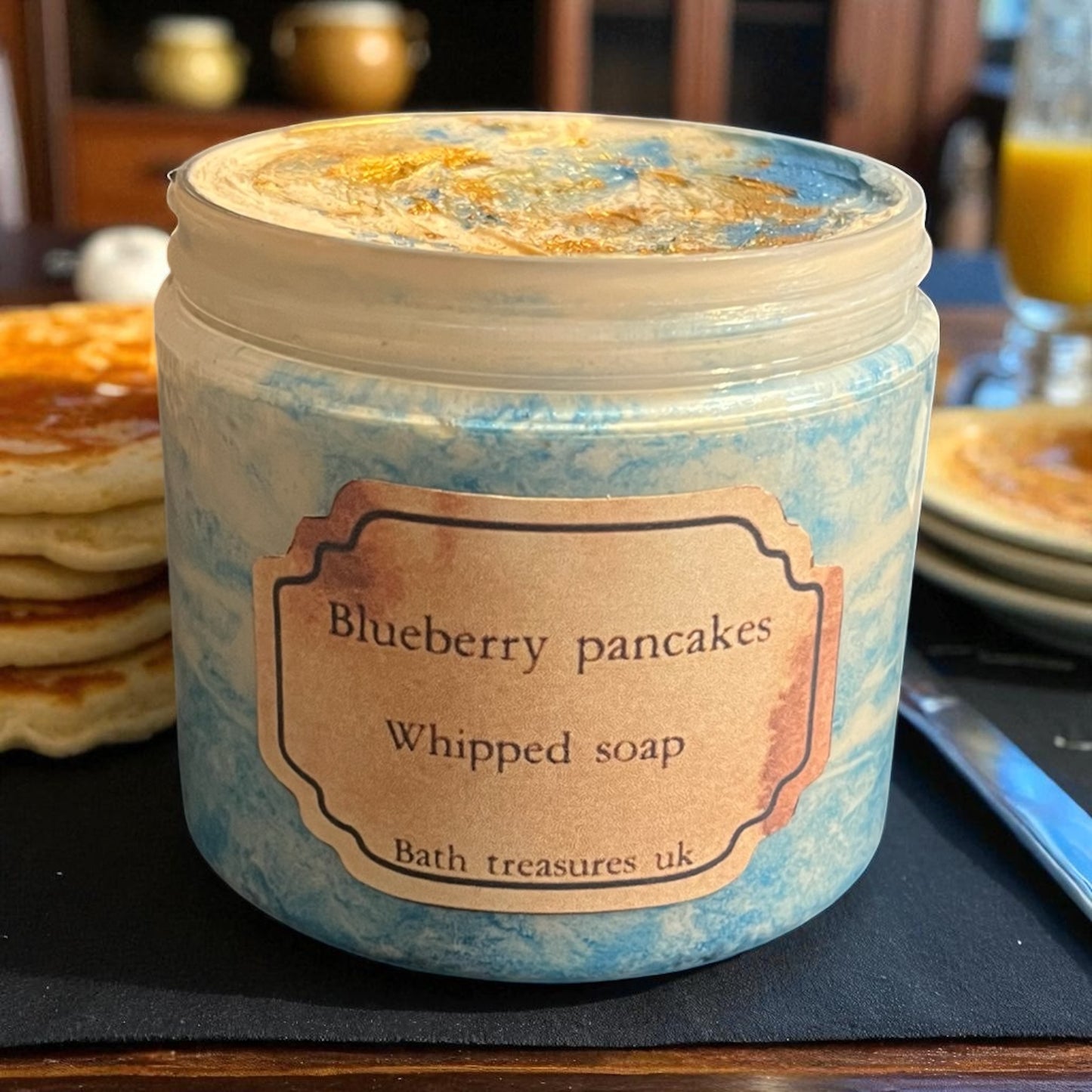 Blueberry pancakes whipped soap 💫