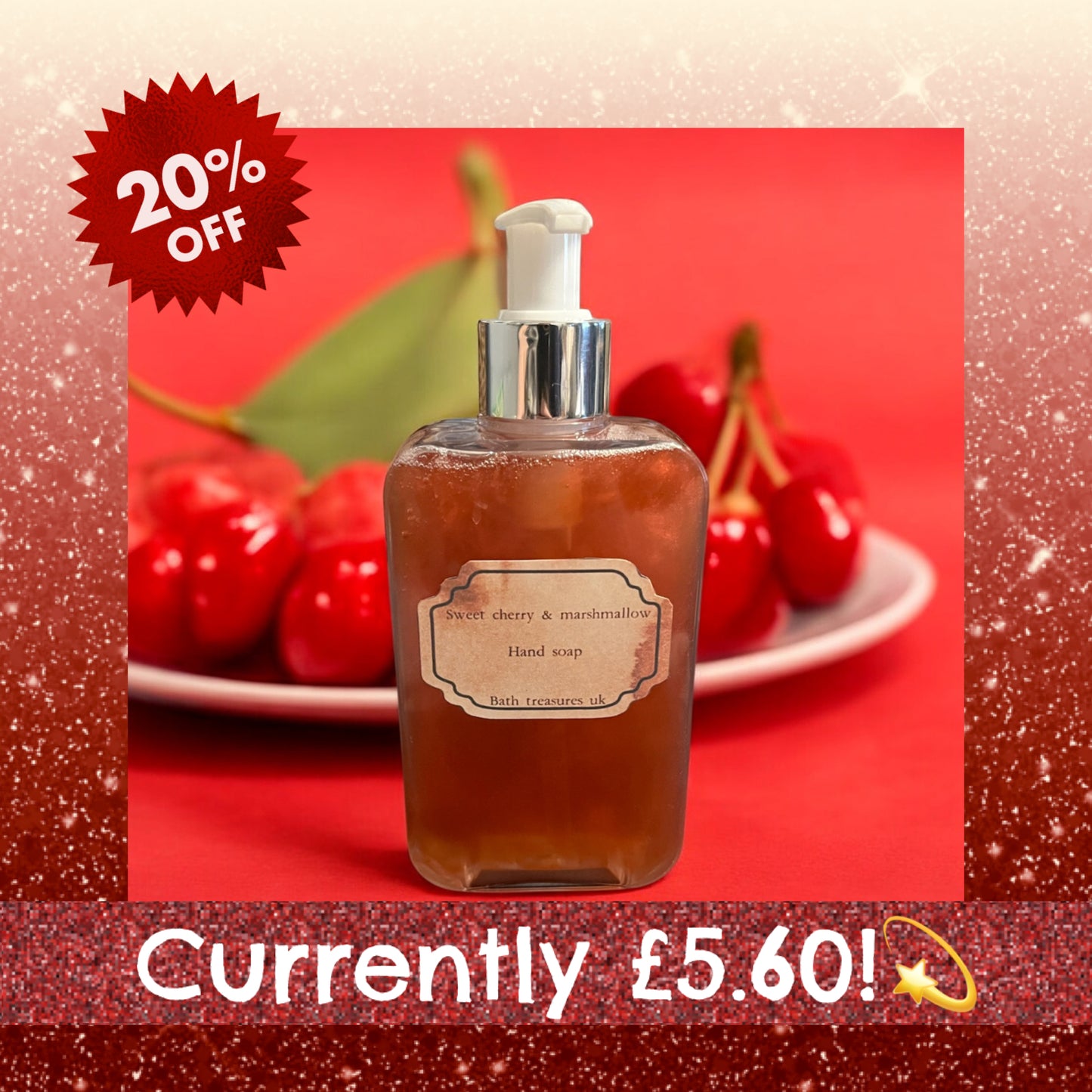 Sweet cherry & marshmallow hand soap 💫