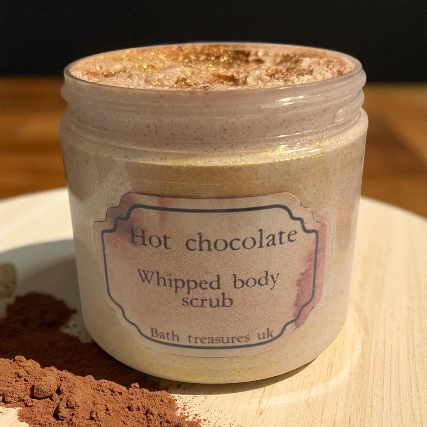 Hot chocolate whipped body scrub 💫
