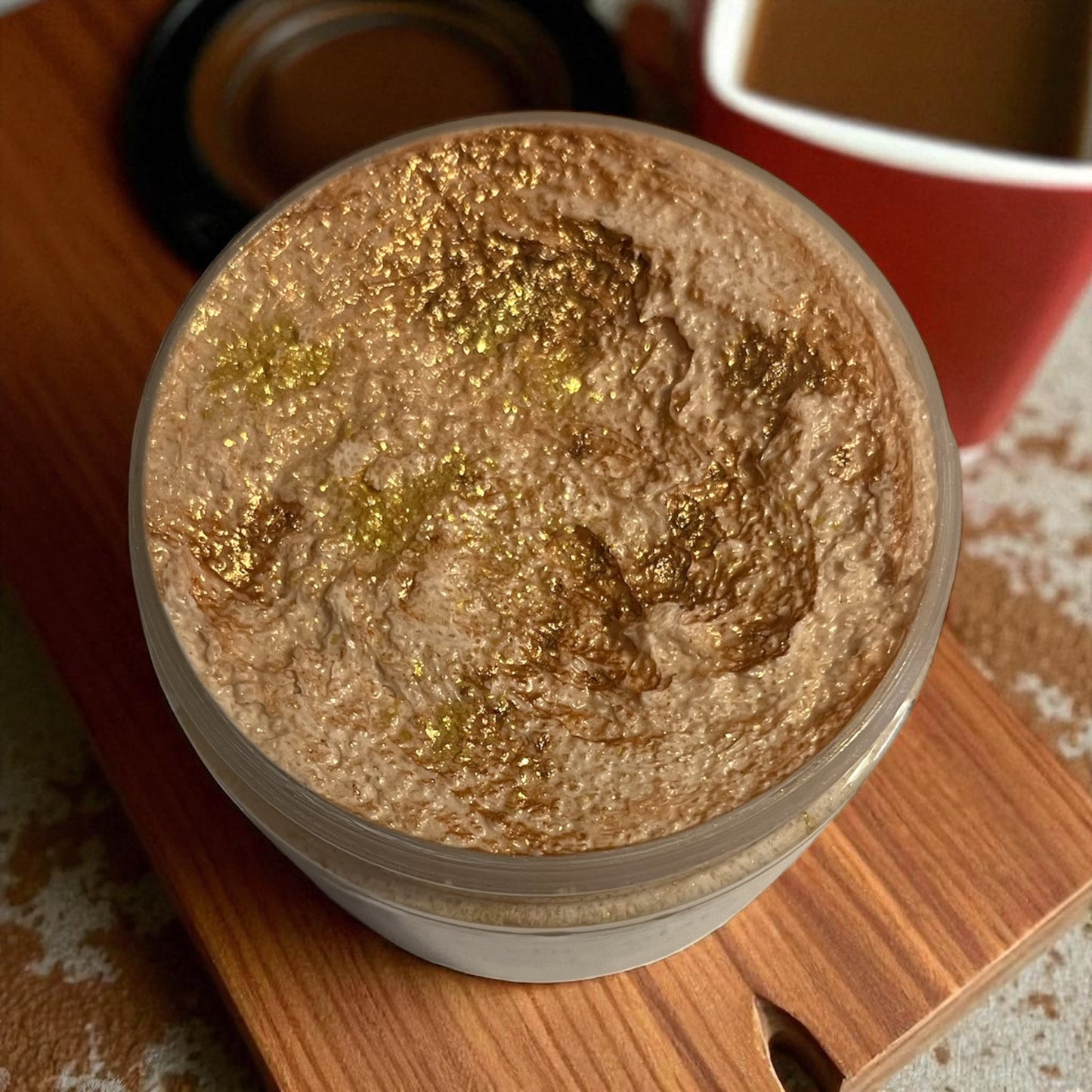 Hot chocolate whipped body scrub 💫