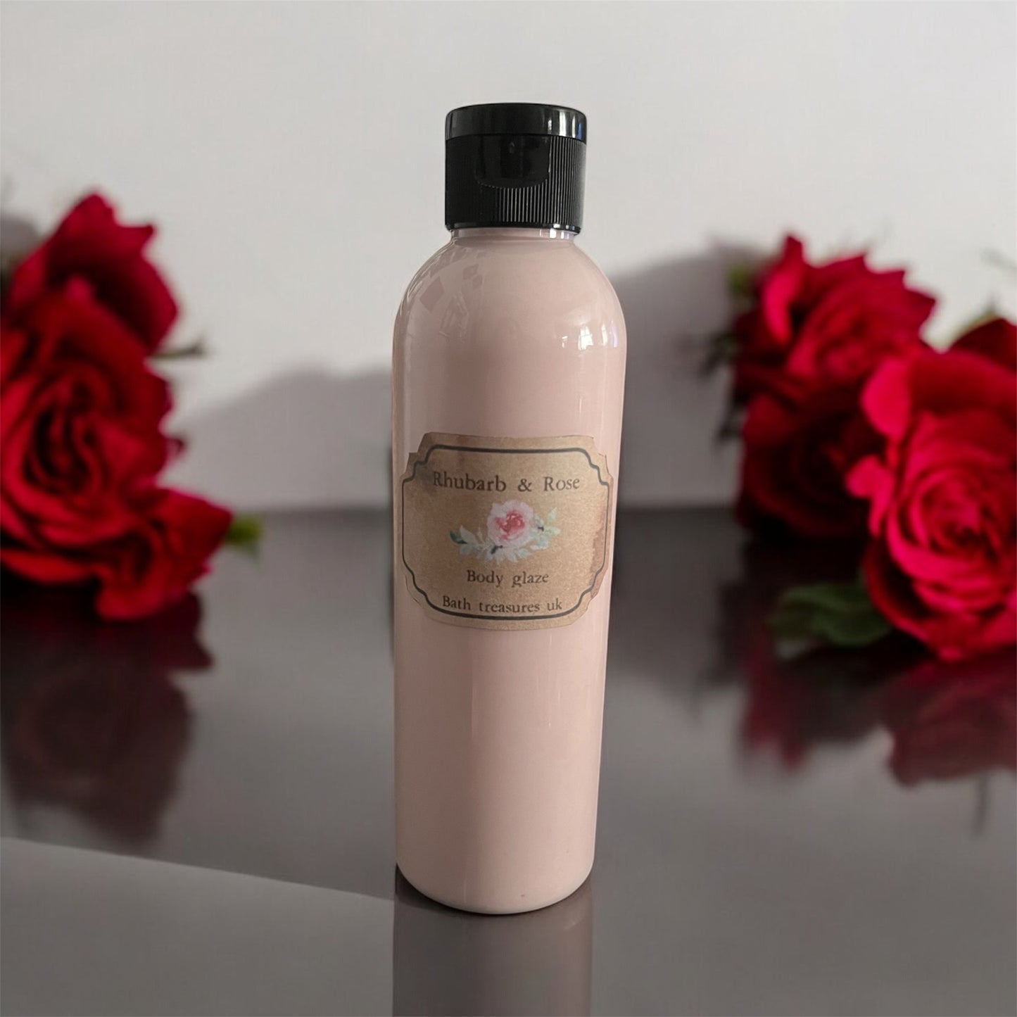 Rhubarb and rose body glaze 💫