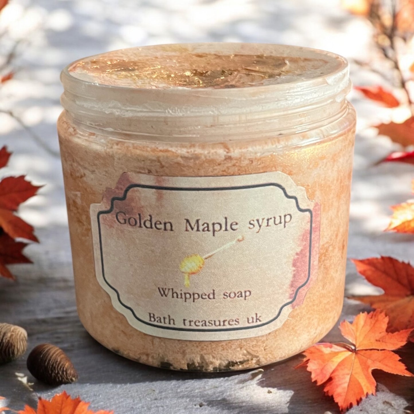 Golden maple syrup whipped soap 💫