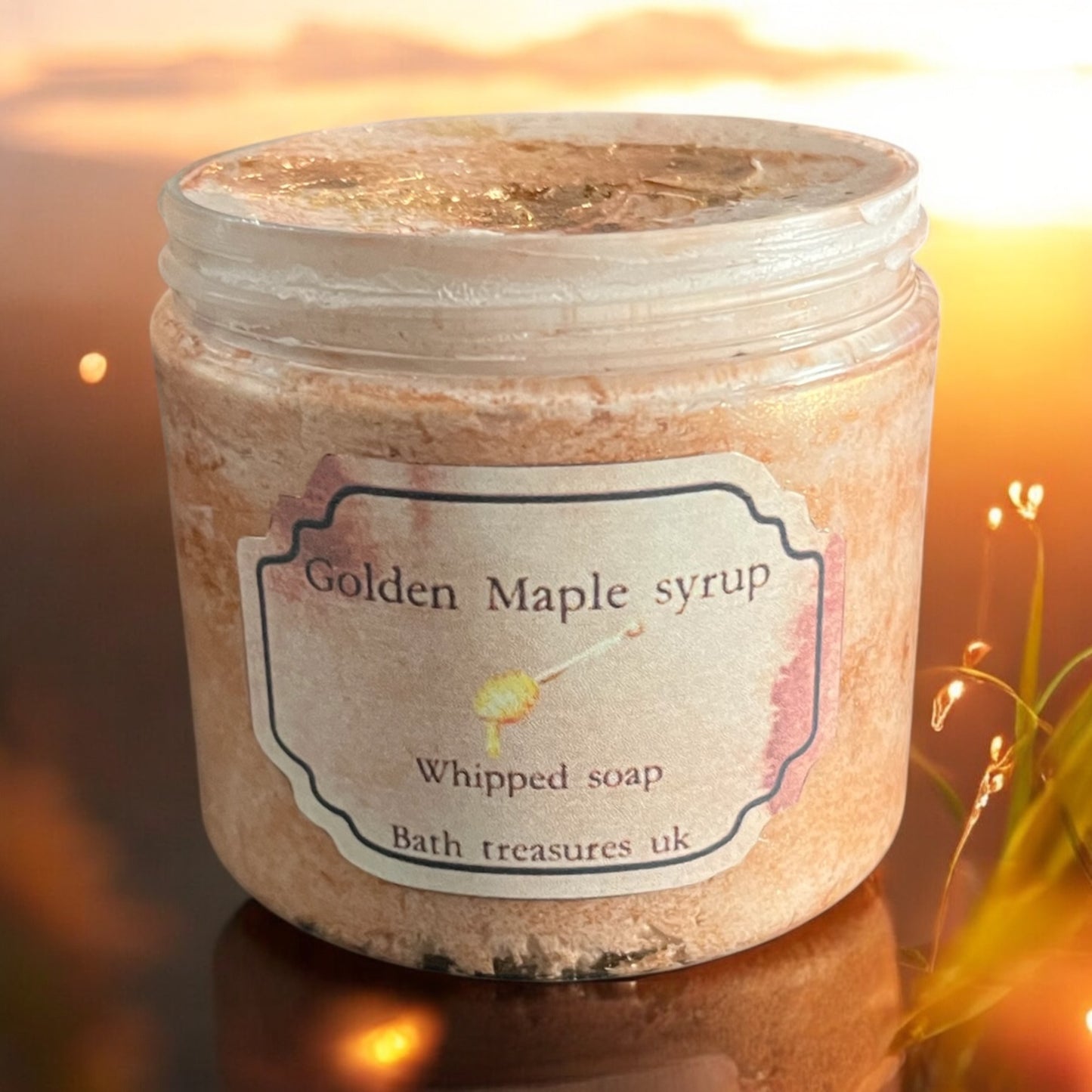 Golden maple syrup whipped soap 💫