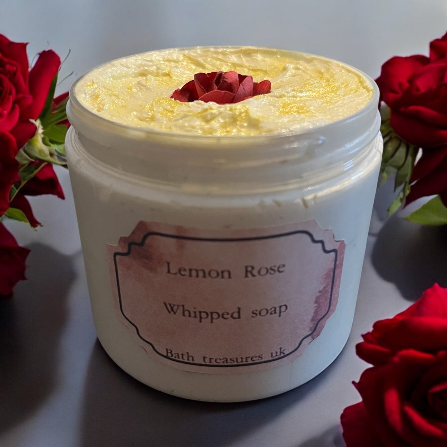 Lemon rose whipped soap 💫