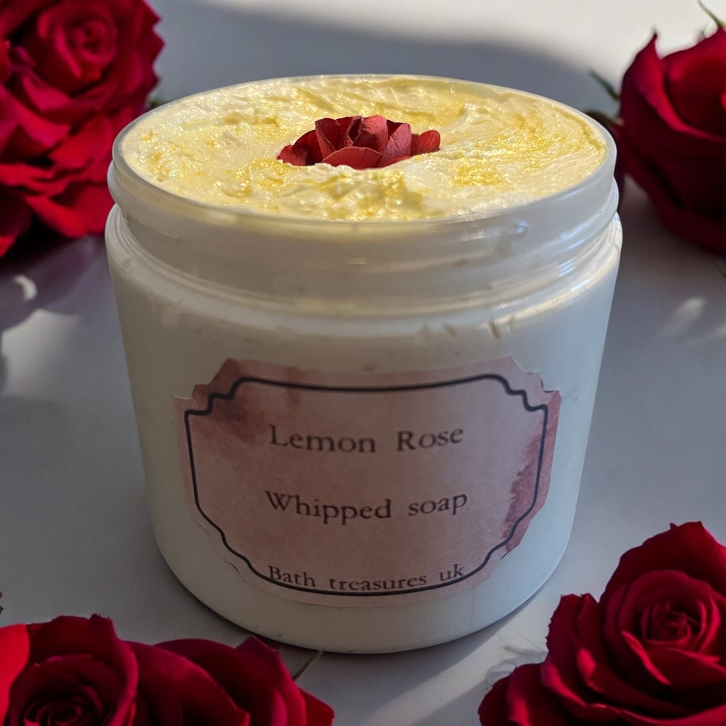 Lemon rose whipped soap 💫