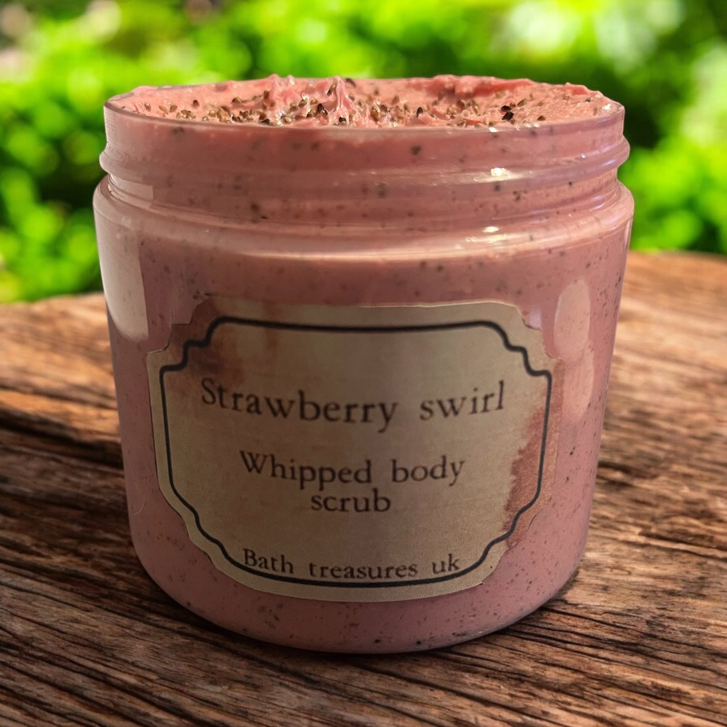 Strawberry swirl whipped body scrub 💫