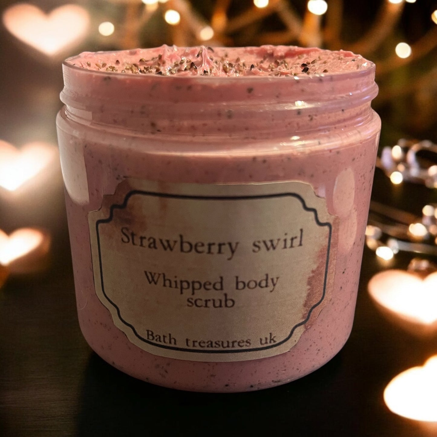 Strawberry swirl whipped body scrub 💫
