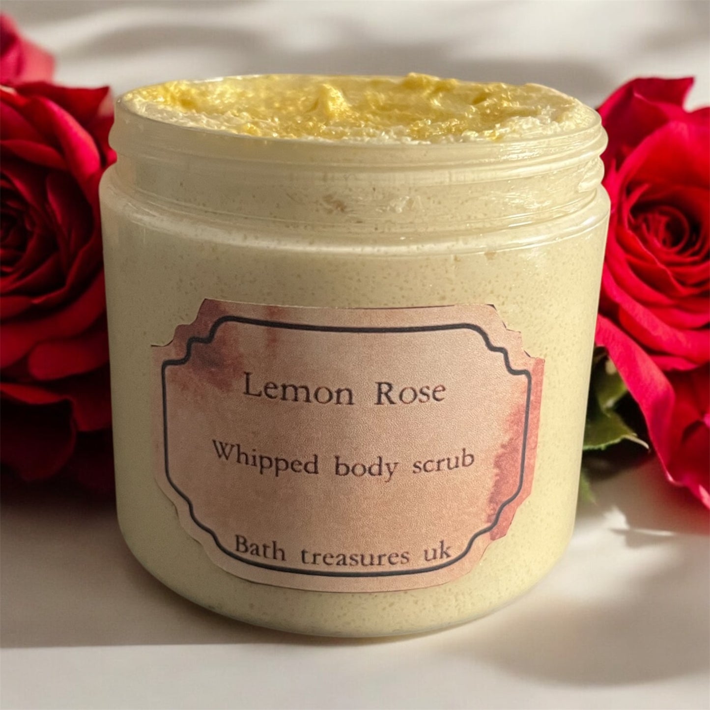 Lemon rose whipped body scrub 💫