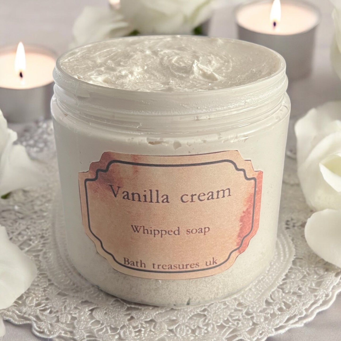Vanilla cream whipped soap 💫