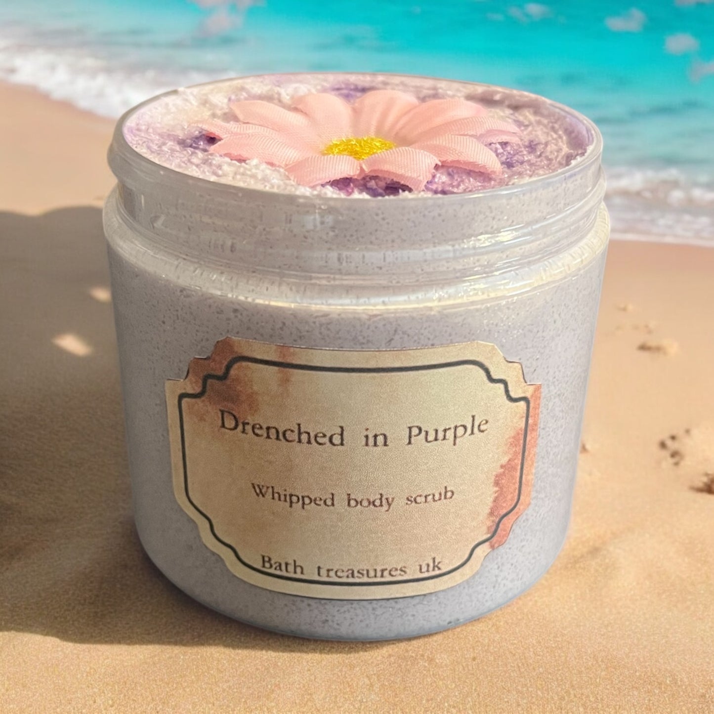 Drenched in purple whipped body scrub 💫