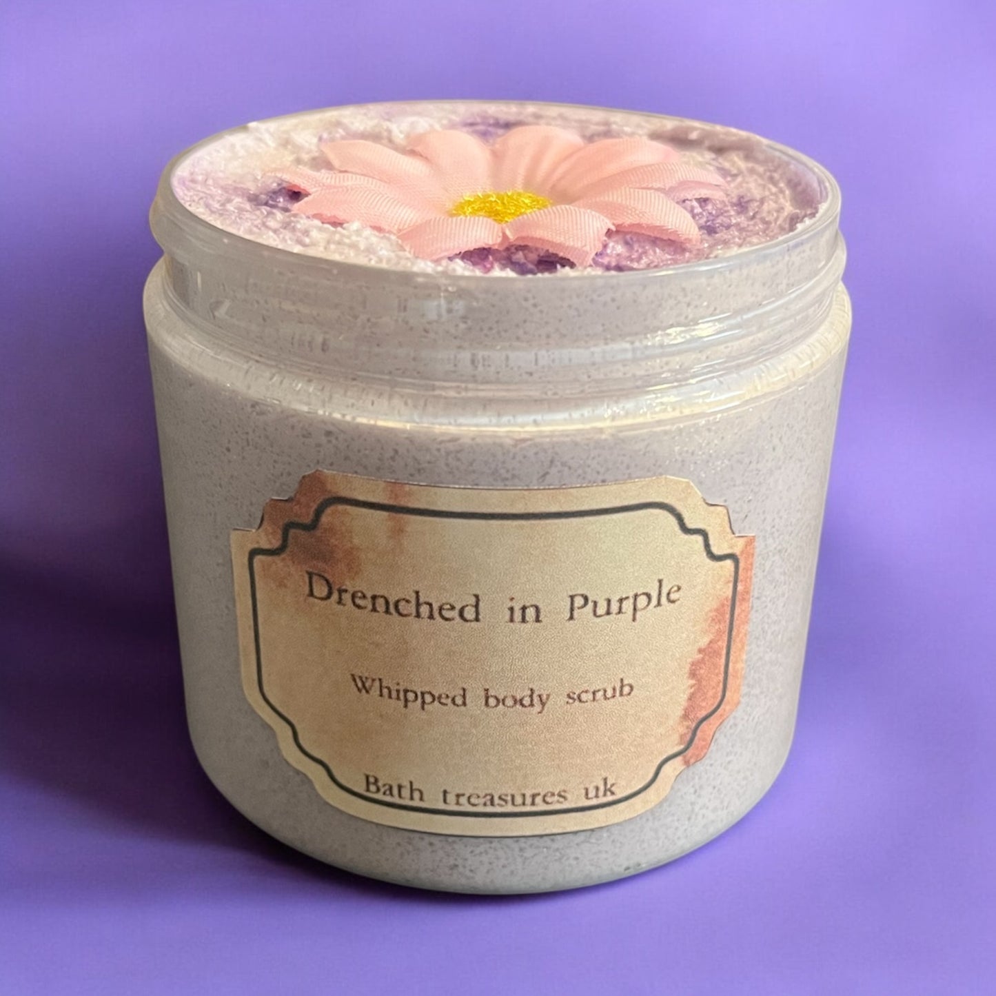 Drenched in purple whipped body scrub 💫