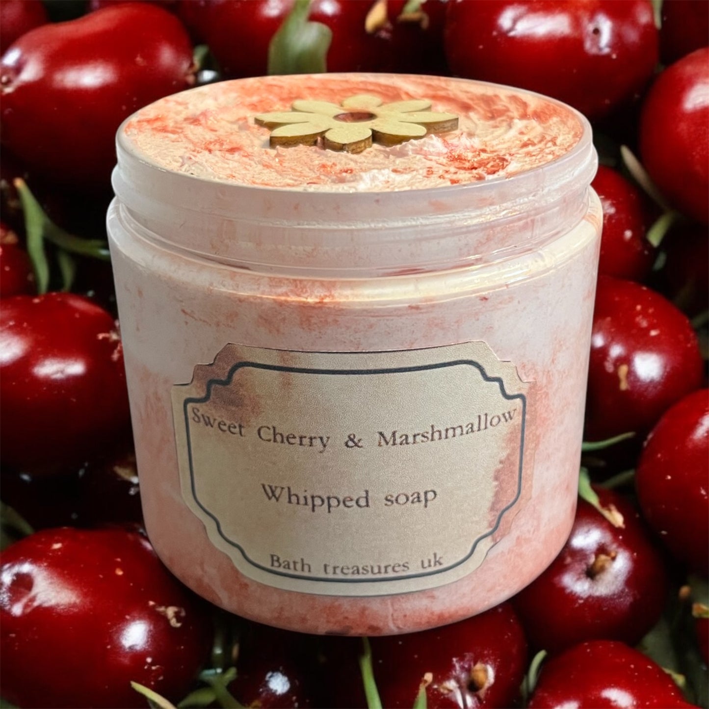 Sweet Cherry & Marshmallow whipped soap 💫