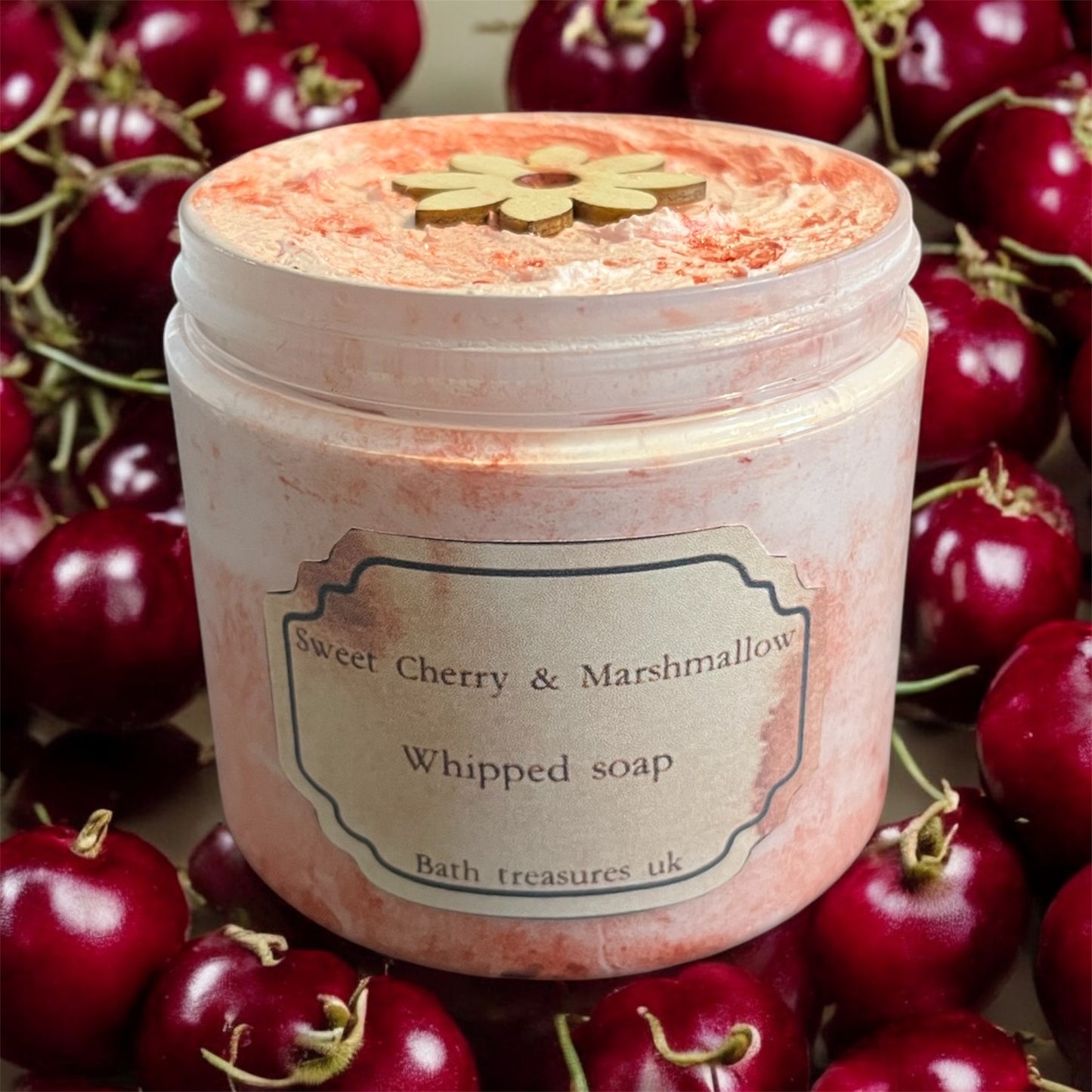 Sweet Cherry & Marshmallow whipped soap 💫