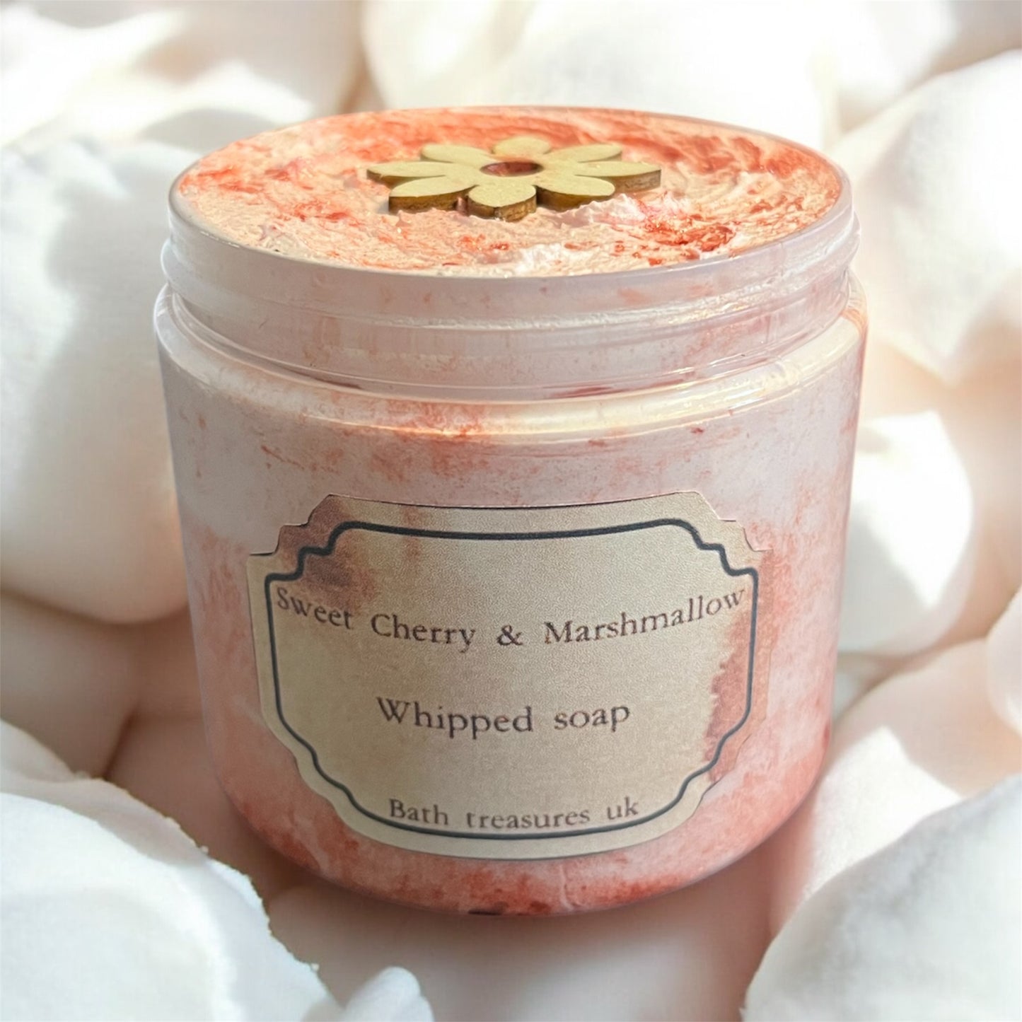 Sweet Cherry & Marshmallow whipped soap 💫