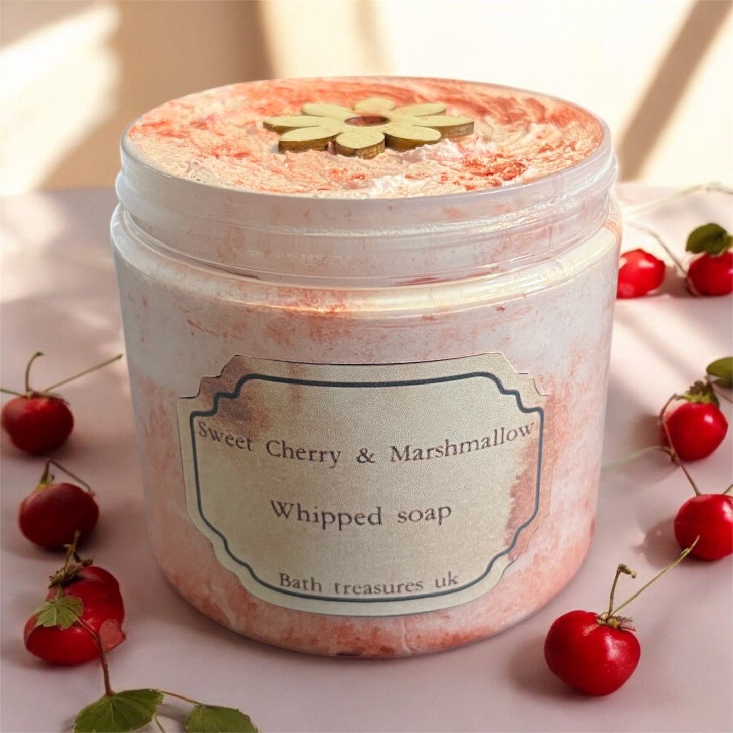 Sweet Cherry & Marshmallow whipped soap 💫