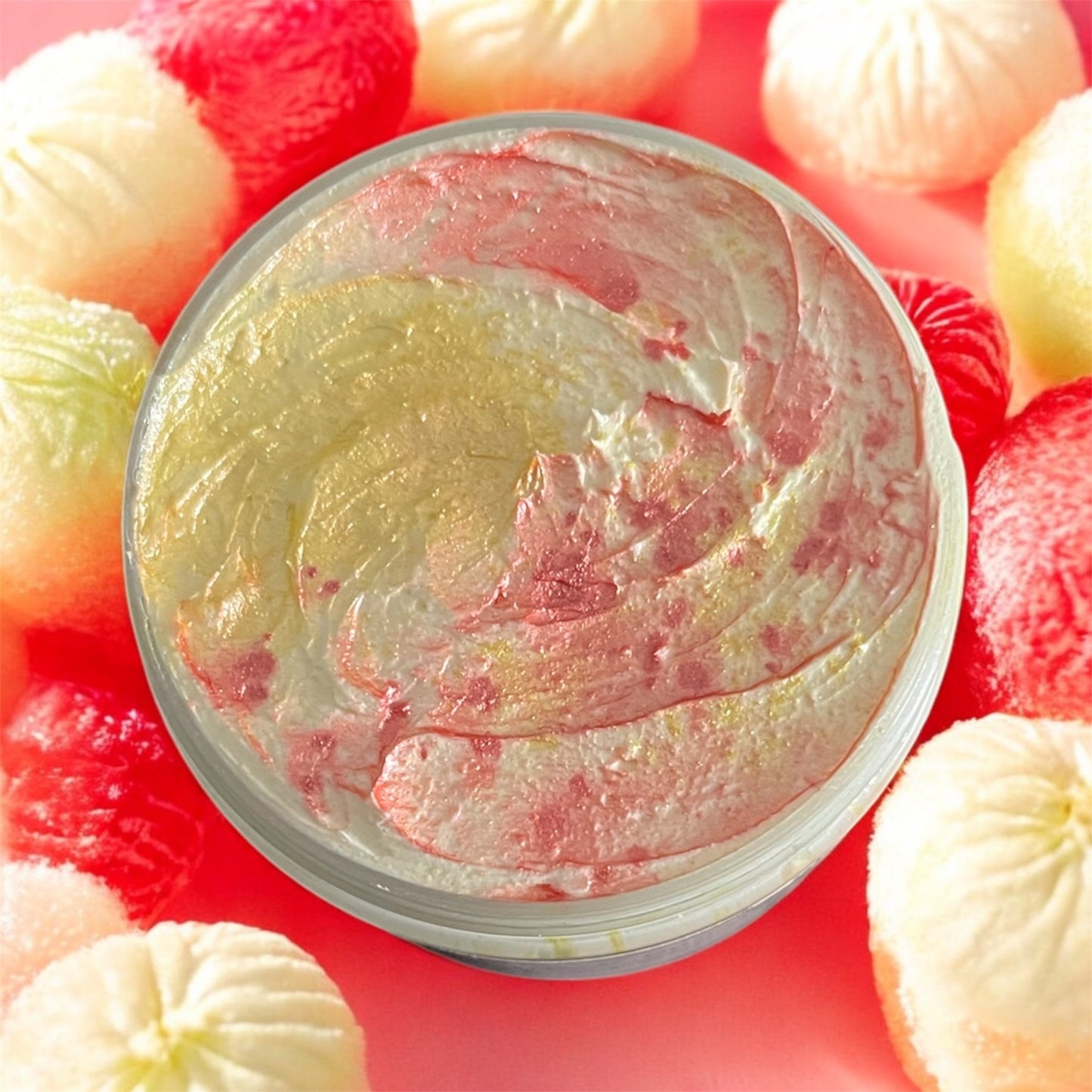 Rhubarb & custard whipped soap 💫