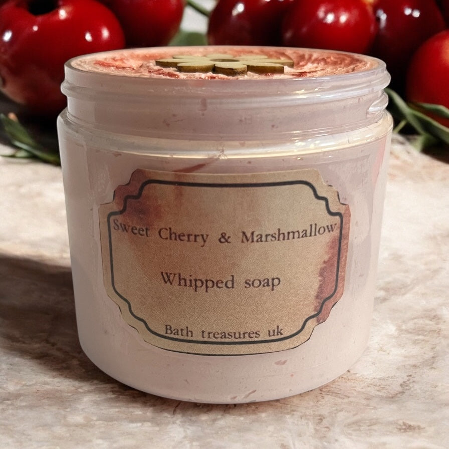 Sweet Cherry & Marshmallow whipped soap 💫