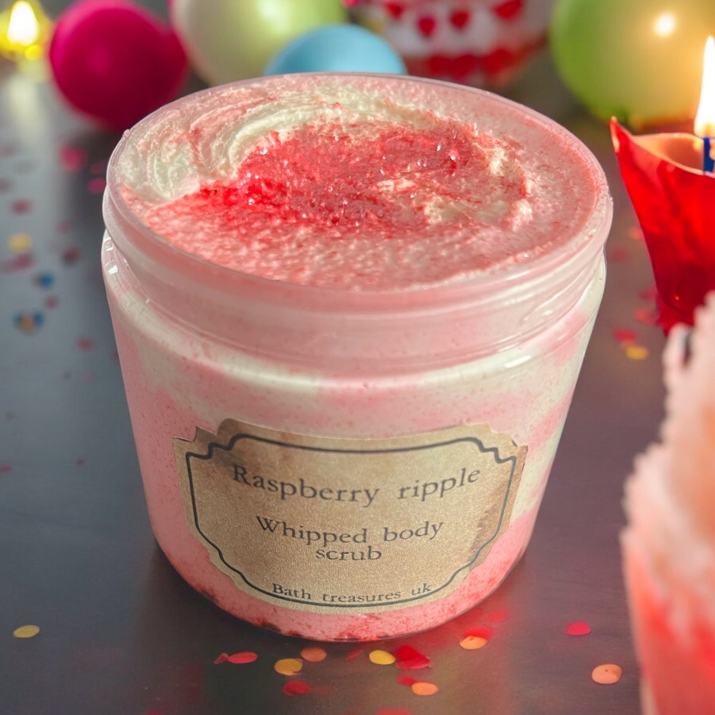 Raspberry ripple whipped body scrub 💫