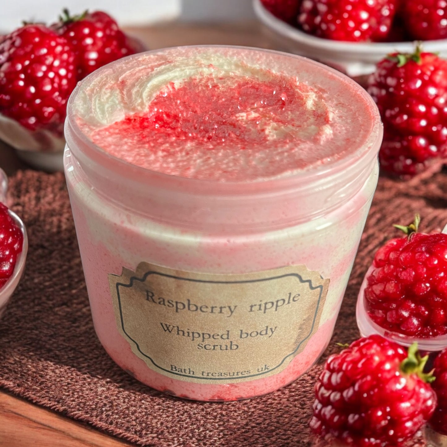 Raspberry ripple whipped body scrub 💫