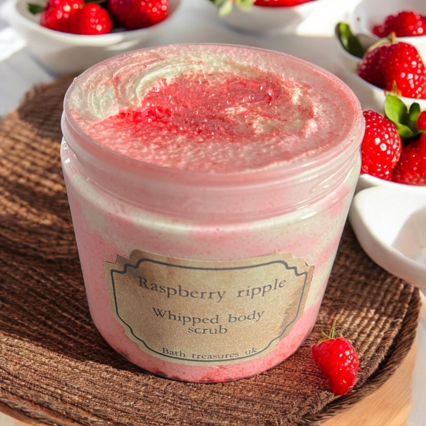 Raspberry ripple whipped body scrub 💫