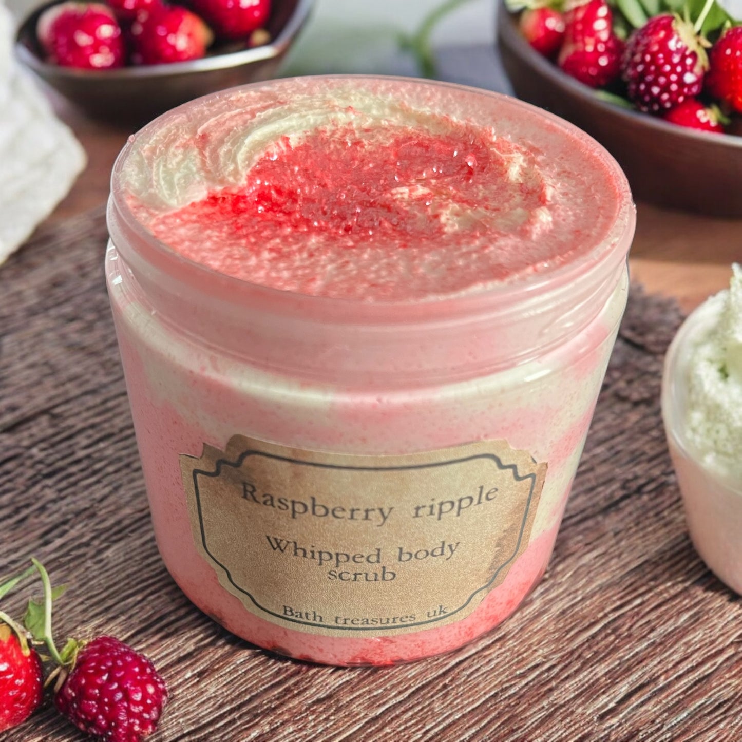 Raspberry ripple whipped body scrub 💫