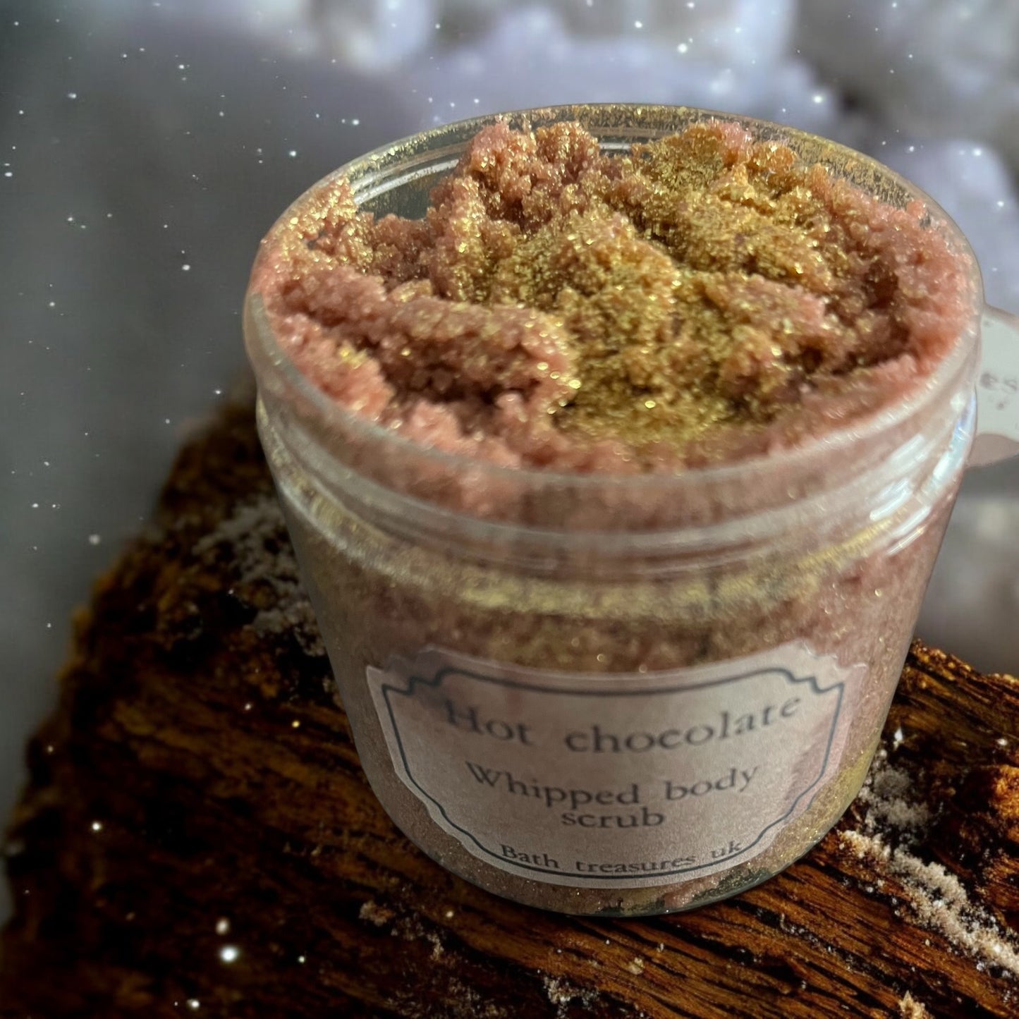 Hot chocolate whipped body scrub 💫