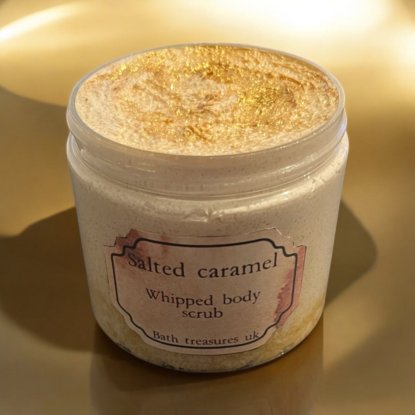 Salted caramel whipped body scrub 💫